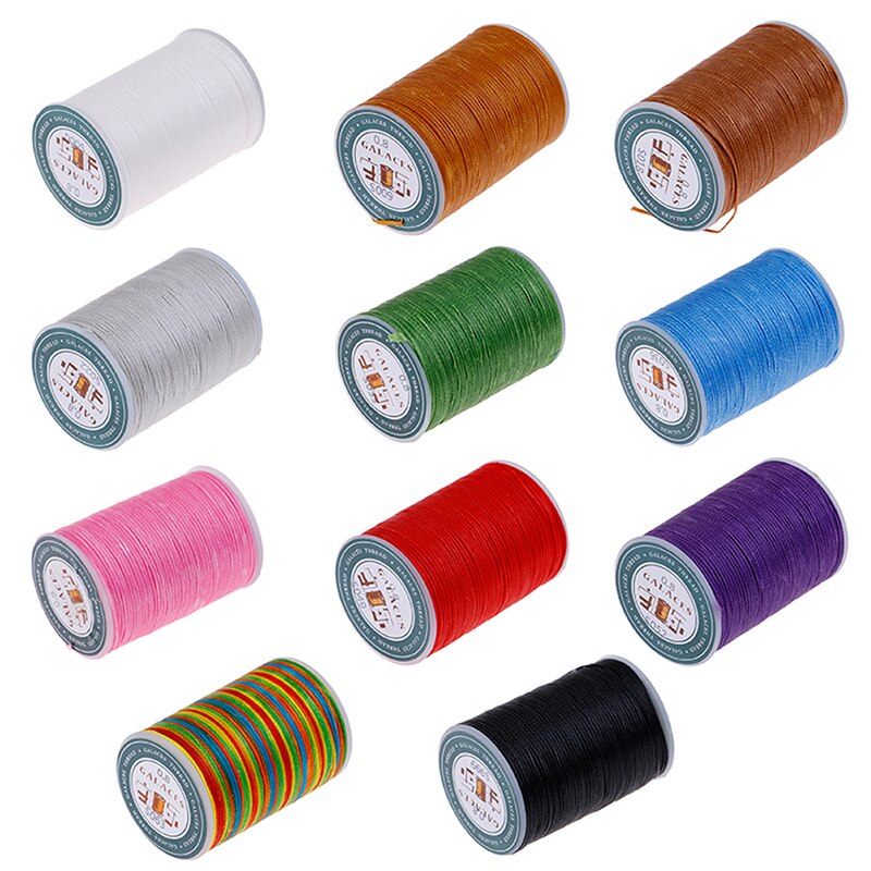 1 stuk 90 meter doe-het-zelf gereedschap handnaaigaren veelkleurige naaigaren polyester koord gewaxte draad leer 0.8mm