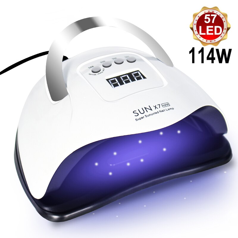 LNWPYH Nail Dryer LED Nail Lamp UV Lamp for Curing All Gel Nail Polish With Motion Sensing Timer Manicure Pedicure Salon Tool: SUN X7 MAX / UK