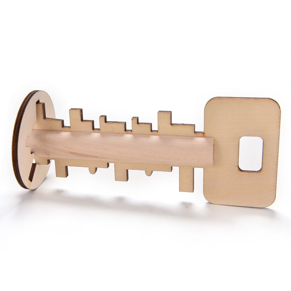 Wooden Unlock Puzzle Key Classical Funny Wood Kong Ming Lock Education Toys Game