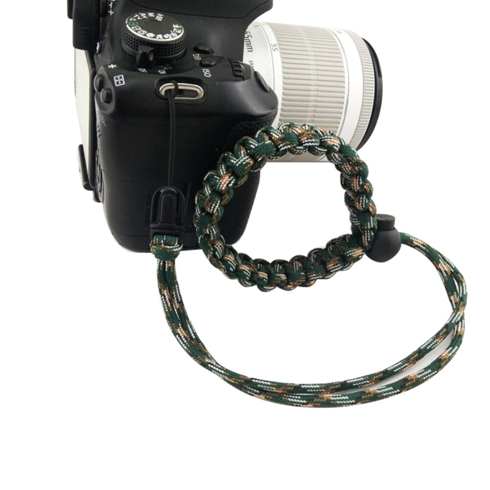 For DSLR Camera Leather Grip Wrist Hand Strap Hand-made Parachute Rope Camera Wristband