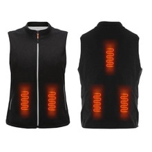 Black Xxxl Elektrische Vest Verwarmde Jas Comprimeren Body Warmer Thermische 3 Niveaus Passen Temperatuur Verwarmd 5 Verwarming Gebieden