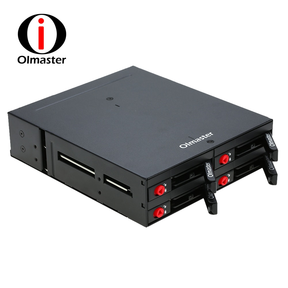 OImaster 4 Bays 2.5 inch SATA HDD SSD Hard Drive Mobile Rack Backplane with Key Lock Locker Function Support -swap high 6Gbps
