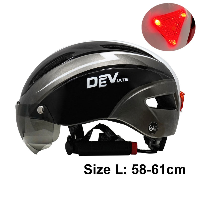 Fietshelm Mannen Vrouwen Led Licht Helm Weg Berg Magnetische Lens Fietshelm Voor Fietsen Sport Skateboard Scooter: Licht Geel