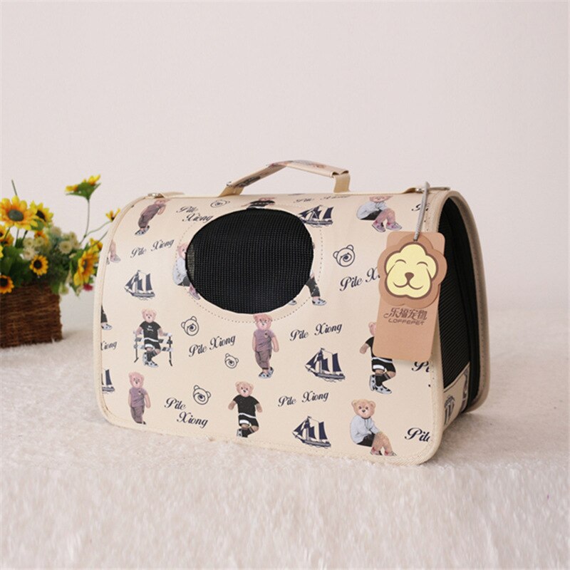 Dog Cat Carrier Backpack Travel Breathable Pet Bag Out Folding Shoulder Messenger Bag for Small Dogs Pet Suppliers