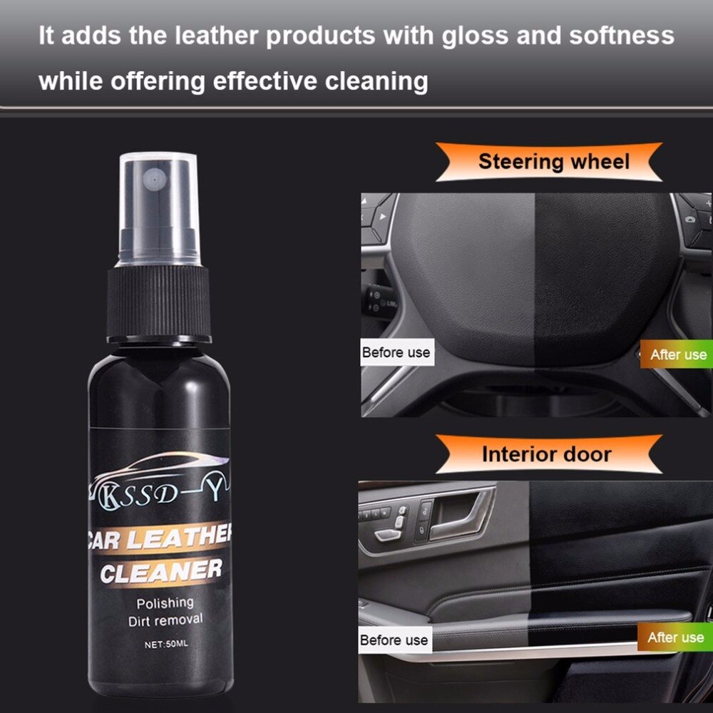 50ml Car Care Refurbished Interior Leather Seat Polish Panel Dashboard Cleaner