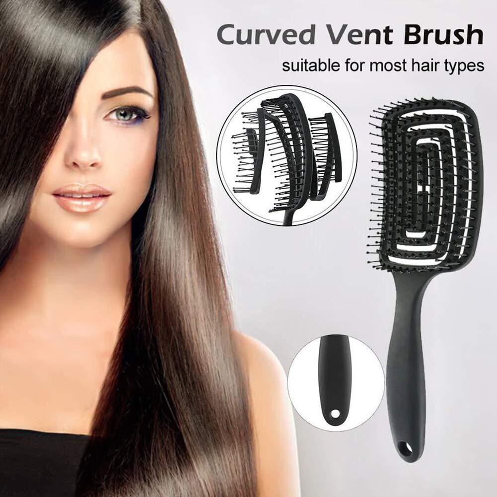 Peigne à dents larges côtes peigne grande dent évent brosse à cheveux antistatique peigne ensemble
