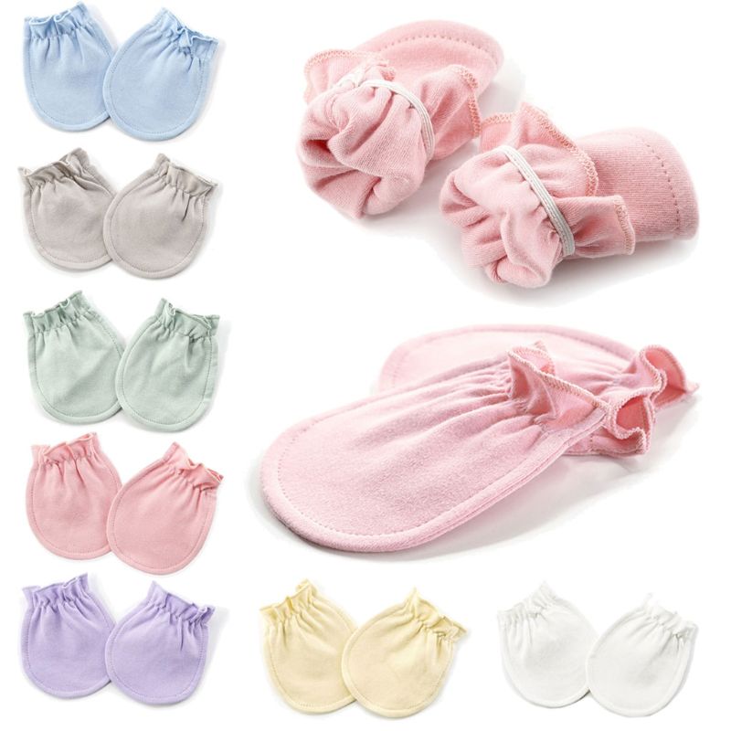 Guantes de algodón para protección de bebé recién nacido, manoplas antiarañazos transpirables, guante de invierno cálido WXTD