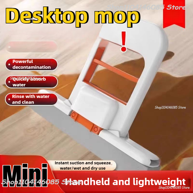 Mini-sponsmop Handvrije wasmoppen Mini draagbare superabsorberende dweil voor desktopvloer Badkamer Keuken Glas Autoreiniging