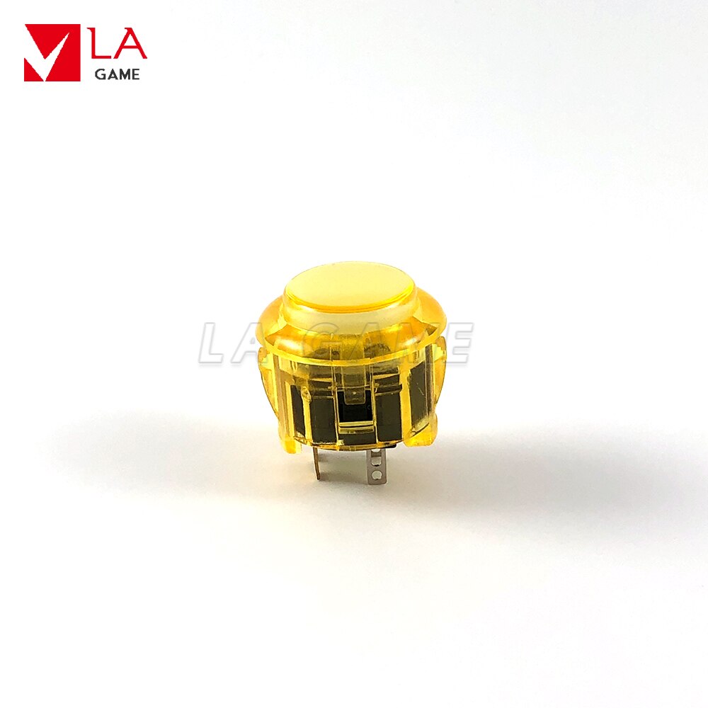 20 Pcs 30Mm 24Mm Geen Led Transparant Arcade Knop Arcade Diy Kit Voor Arcade Game Jamma Arcade Sanwa vervanging Sanwa: 24mm Yellow