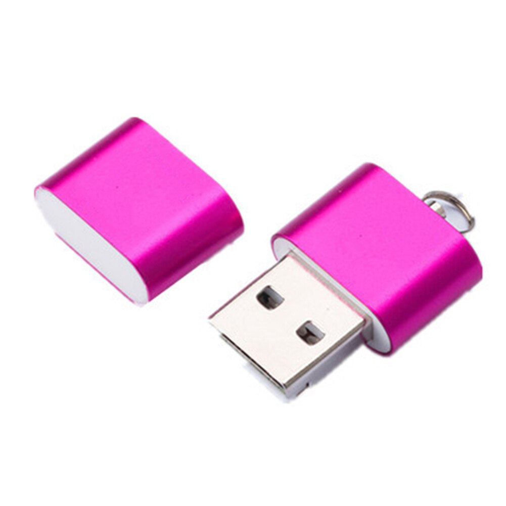 Adaptateur USB 2.0, Mini lecteur de carte mémoire haute vitesse, Interface Micro SD TF T-Flash pour PC: Rose Red