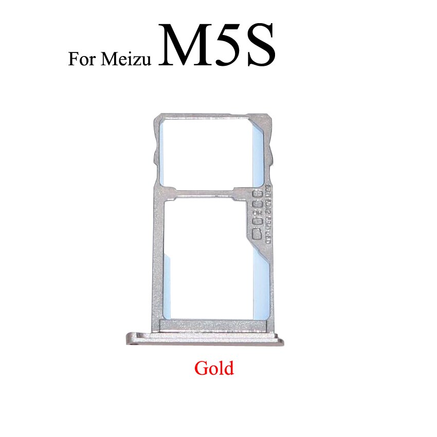 YuXi pour Meizu M5S M3S SIM carte plateau prise fente support adaptateur pièces de rechange pour Meilan 3S 5S: M5S Gold