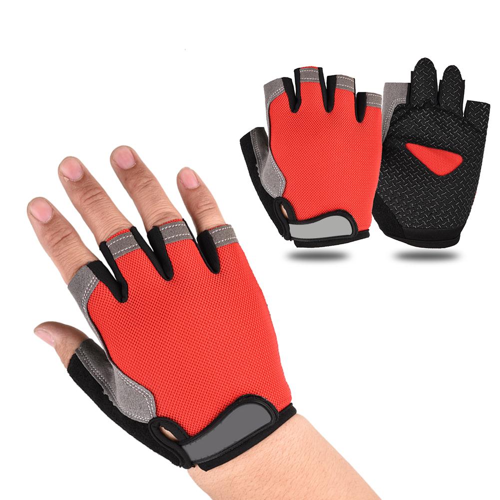 Half Finger Cycling Gloves 1Pair Cycling Gloves Anti-Slip Men Women Half Finger Gloves Breathable Mesh Bike Sports Gloves