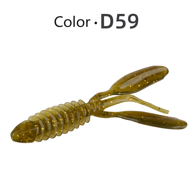 Meredith Dolivecraw Ii Soft Lokt 74Mm 95Mm Jigging Lokt Siliconen Worm Zachte Vissen Aas Garnalen Bass Karper Kunstmatige visgerei: D59 / 95mm 10pcs