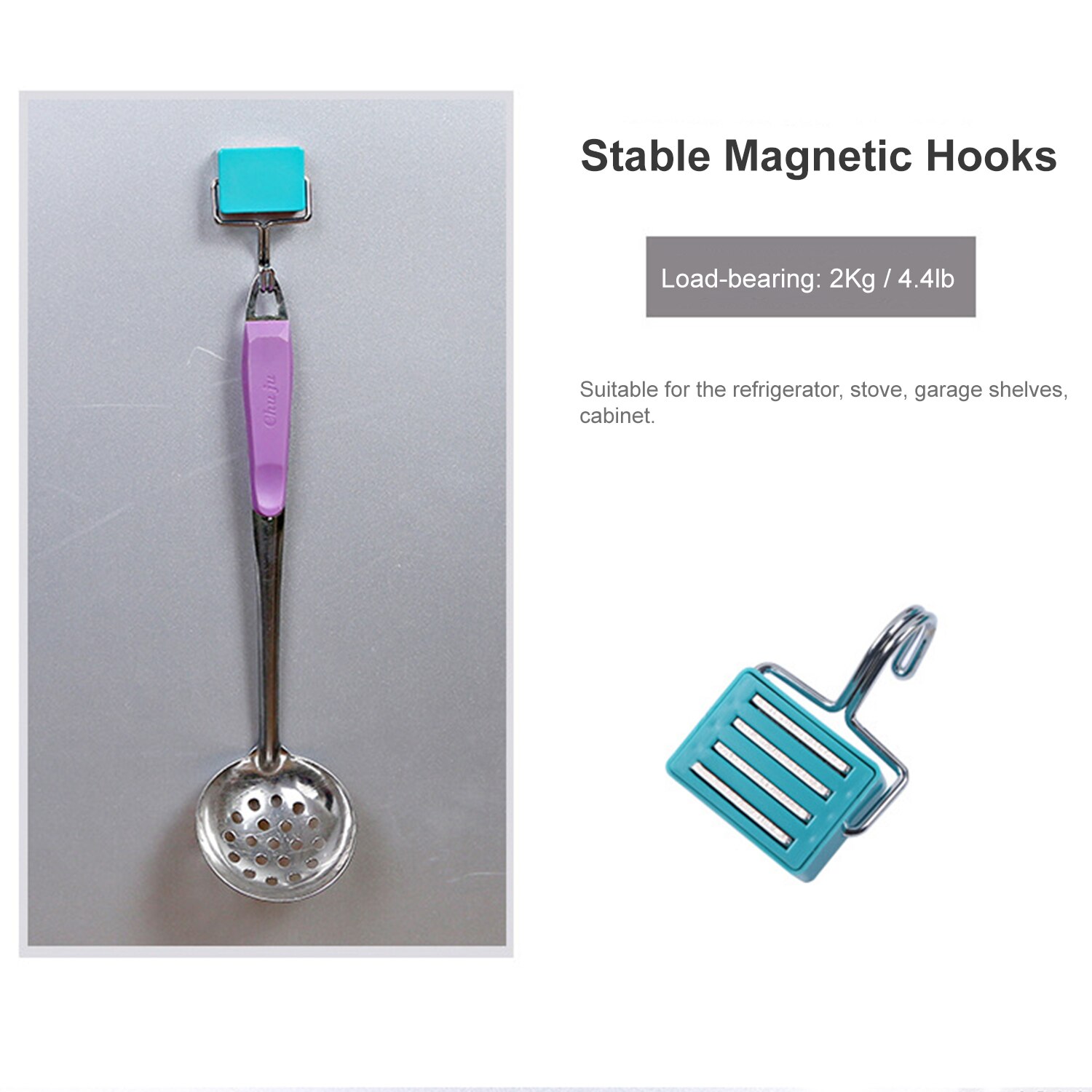 Crochets magnétiques décoratif réfrigérateur aimant manteau porte-clé stockage crochet suspendu pour cuisine réfrigérateur portant 2KG