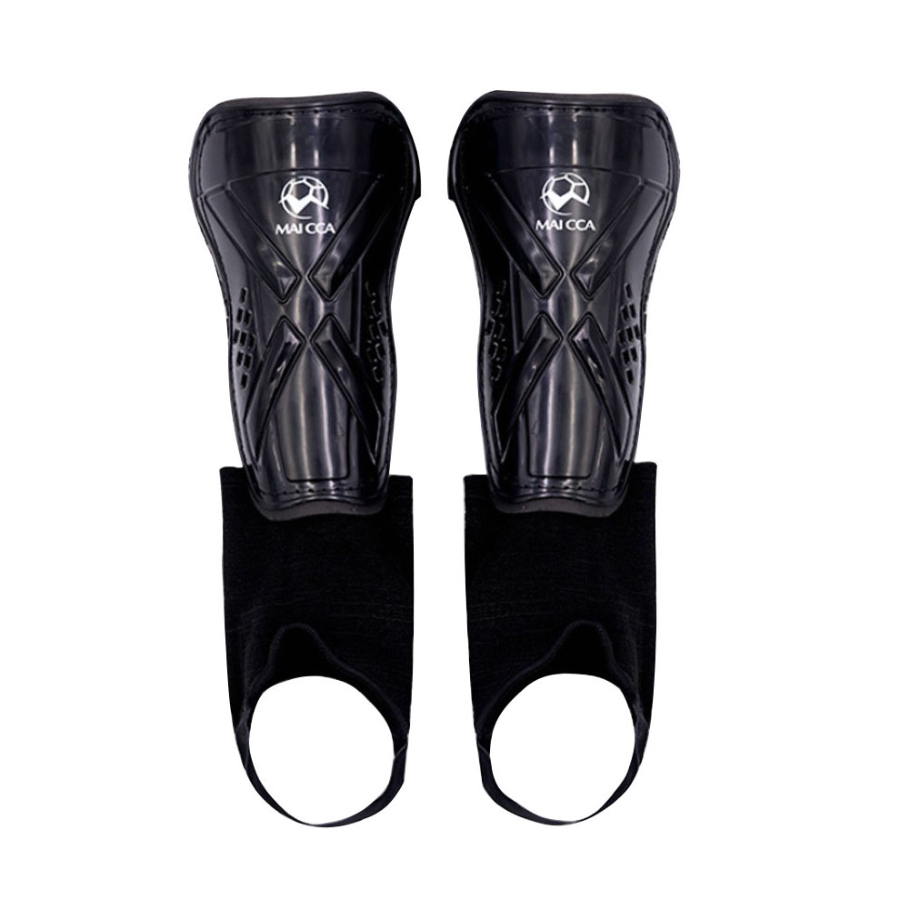 Children Football Shin Guards Sports Kids Soccer Ankle Leg Protectors Calf Socks Belt Karate Training Accessories: Black