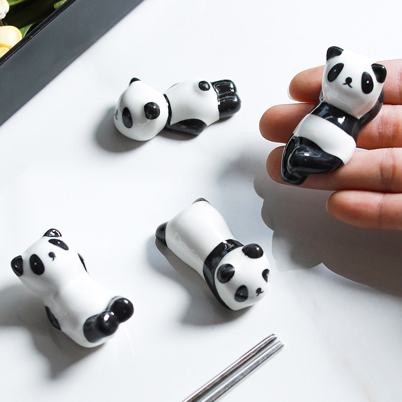Dehua Keramische Decoratie Craft Van Eetstokje Plank Panda Chopstick Holder Home Servies