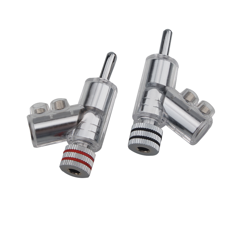 Xangsane 4 stück Hohe Leistung Gold überzogene Rhodium Überzogene Banana Verriegeln Stecker HiFi Lautsprecher Banana Anschlüsse: Rhodium plated 4 PCS
