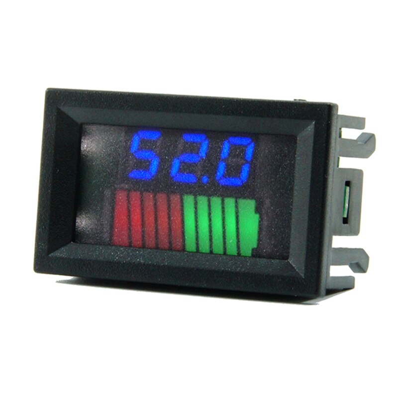 Indicateur de niveau de Charge de batterie au plomb, testeur de capacité de batterie, voltmètre 12V 24V 36V 48V 72V: blue 12V 36V 60V