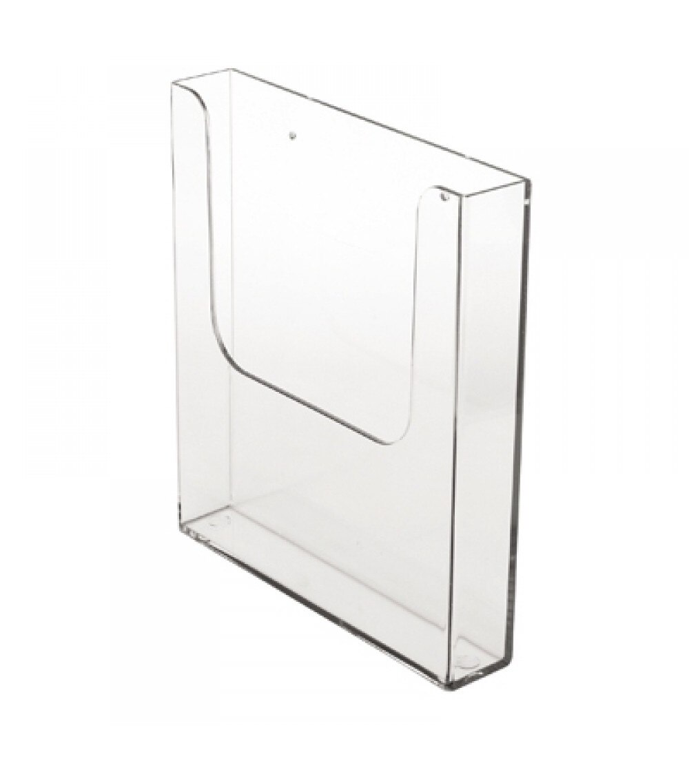 A4 (21x30) Wall Mounted Pocket Acrylic Document Rack Brochure Holder-Pre-drilled fixing holes for fast mounting – poster display