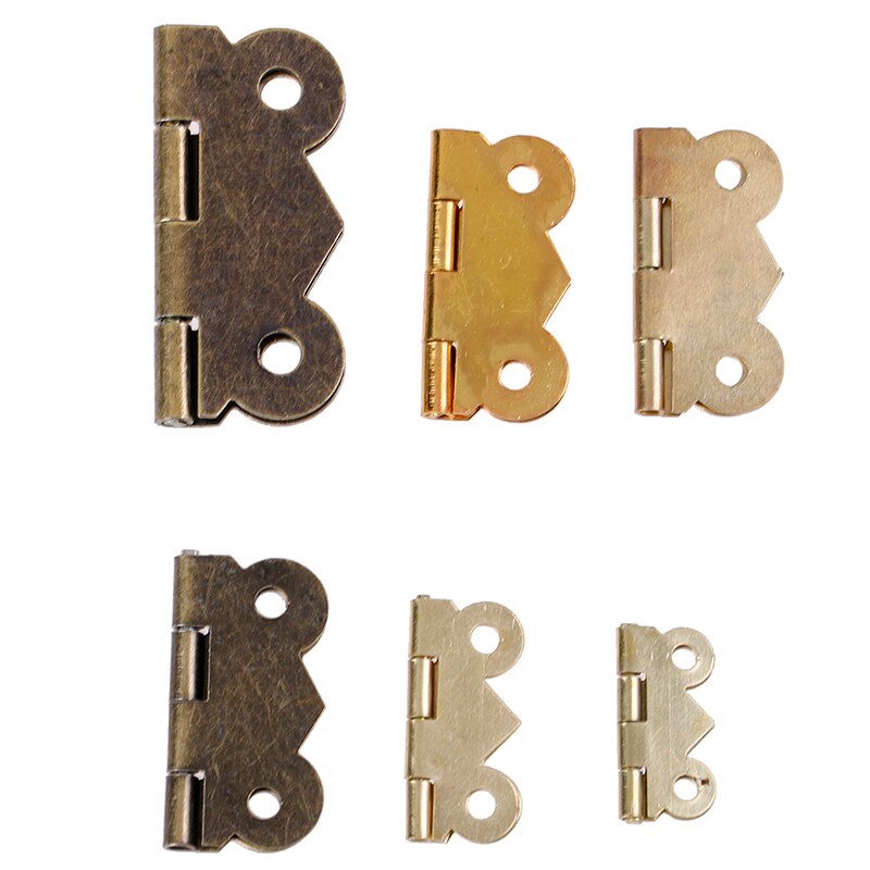 10PC 5 größen Mini Schmetterling Tür Schrank Schublade Schmuck Kasten Scharnier Möbel