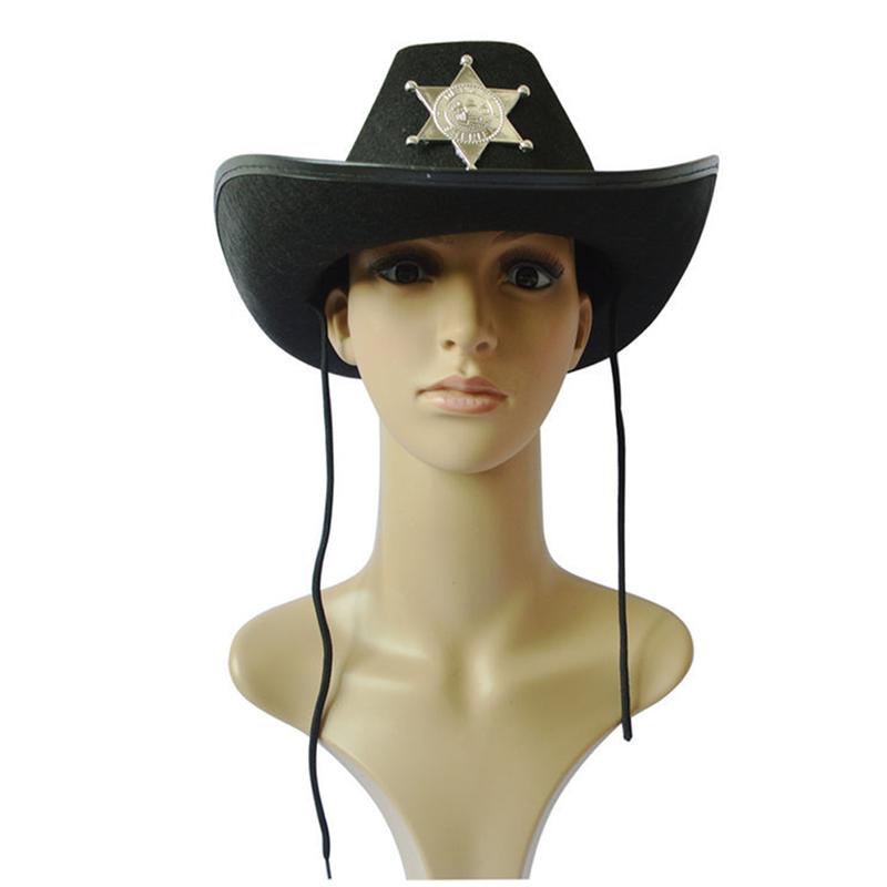 Cowboy Western Wild West Sheriff Hat Fancy Dress Halloween Party Costume Western Cowboy Hat