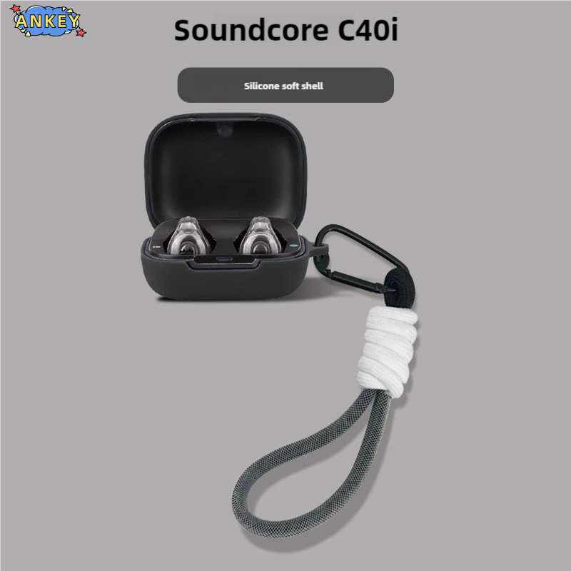 Hoes voor anker soundcore  c40i , zachte beschermhoes, nylon draagkoord, stofwerende hoes, handkoord, draagriem, accessoires: Olijf