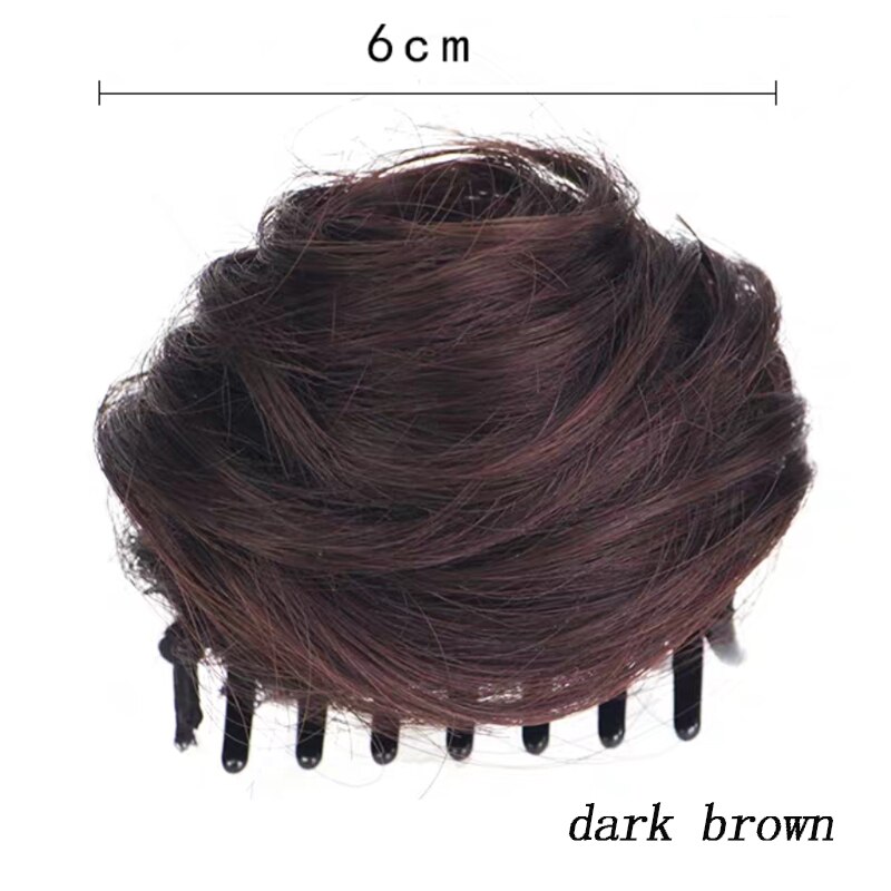 Aioosoo, moño de pelo moño rizado para mujeres, moño de Donut, extensiones de postizas, moño sintético de fibra de alta temperatura: 2-33