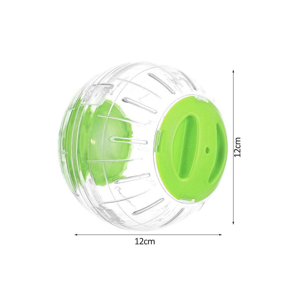 Mini Bola de ejercicio transparente para hámster, juguete para hámster, jaula para trotar con soporte, suministros para mascotas, 12cm