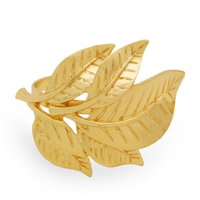 12pcs/set Metal Tree Leaf Napkin Rings Napkin Holder Napkin Button Napkin Buckle Wedding Party Table Decoration And Accessories: Default Title