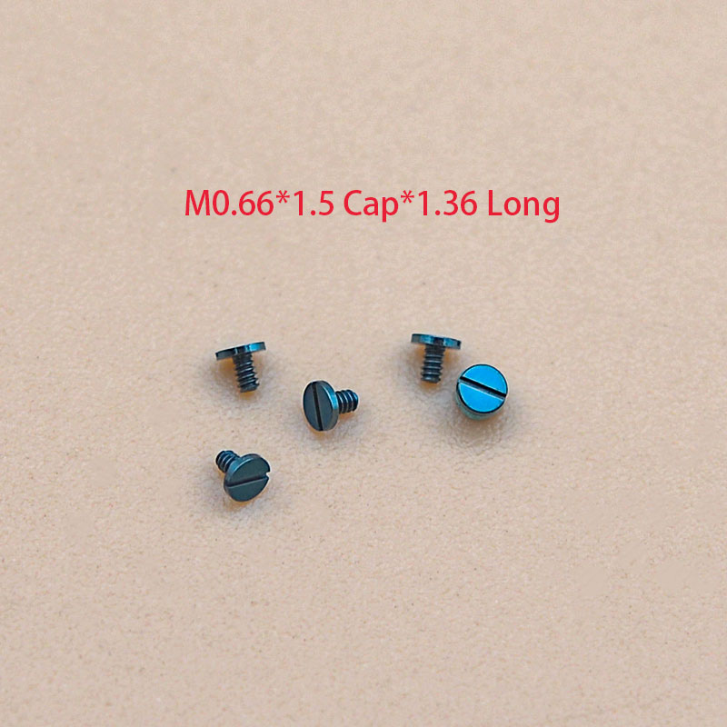 Blå skrue  m0.7*1.5 hetter *1.4mm lange mekaniske urverk tilbehør til klokker, reparasjonsdeler, ettermarkedsutskiftninger