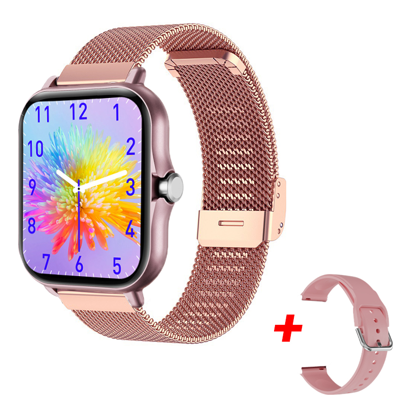 LAXASFIT Y13 Smart Watch con funzione di chiamata Fitness Tracker Cardiofrequenzimetro Sveglia per il monitoraggio degli sport all'aria aperta: Colore rosa