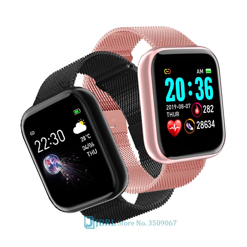 Sport aimant bracelet montre numérique pour femme hd montre-bracelet hommes led étanche montre de téléphone fréquence cardiaque horloge numérique Android IOS