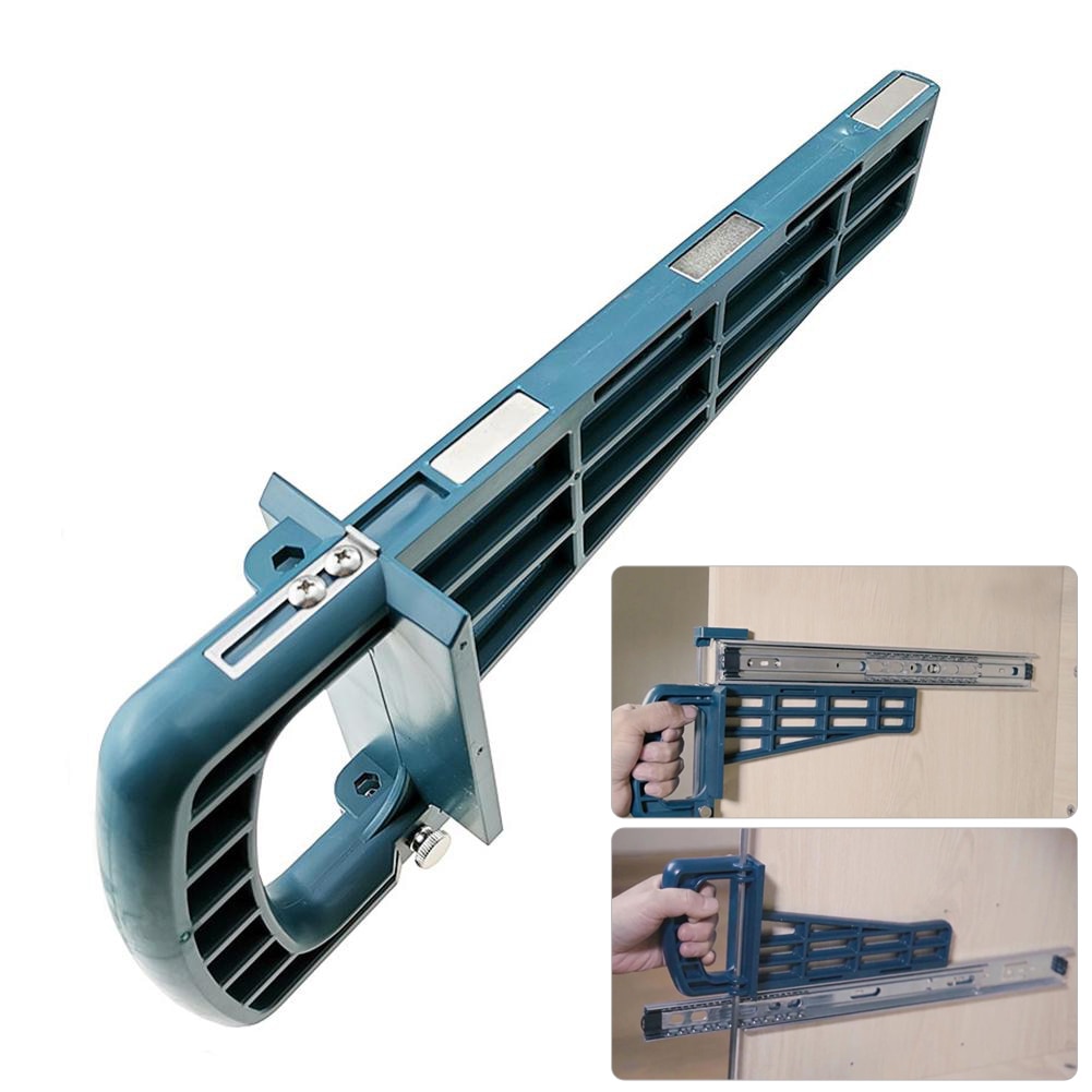 Universal Magnetic Drawer Slide Jig Cabinet Drawer Mounting Tool for Installing Drawer Slides for Woodworking Hand Tool