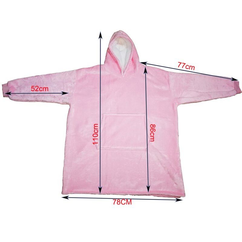 Para Mujer, Sudadera con Capucha de Gran Tamaño, Suéter de Lana Gigante con Mangas, Tipo Manta, Ropa de Invierno