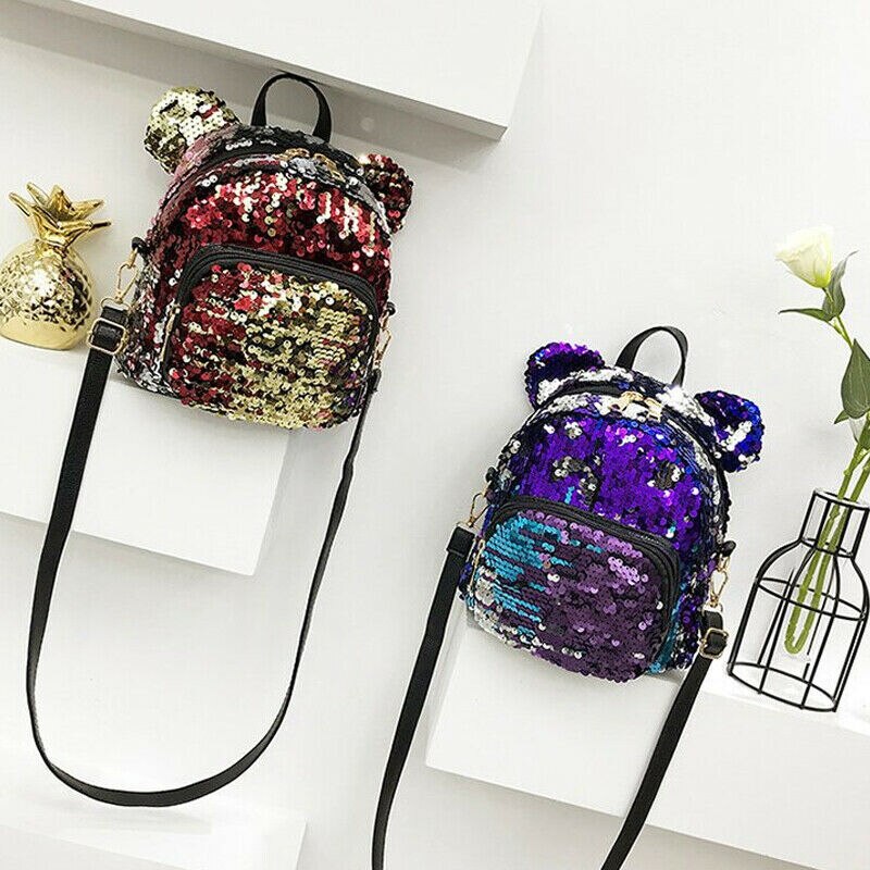 Women Girls Velvet Mini Backpack School Bags Small Travel Rucksack Shoulder Bag