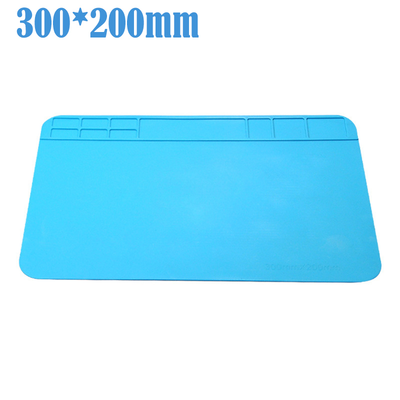 300*200mm Insulation Pad Heat-Resistant Silicon Soldering Mat Work Pad Desk Platform Solder Rework Repair Tool Station