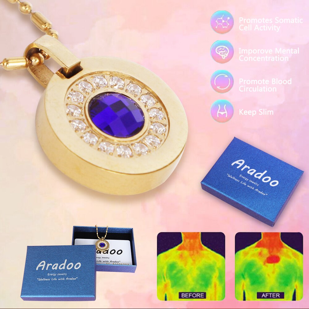 ARADOO Magnetic Health Energy Anti-Radiation Strengthen Immunity Stay Slim Improve Skin Magnet Pendant Necklace