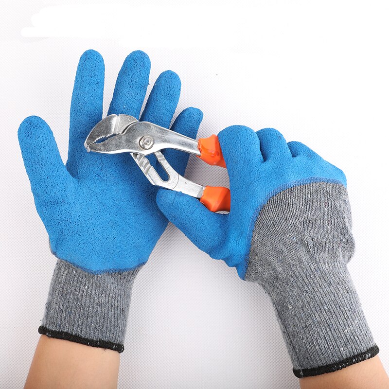 Vinter termiske arbejdshandsker latexgummibelagt til skridsikker havebil reparation bygherre beskyttelseshandsker til hænder