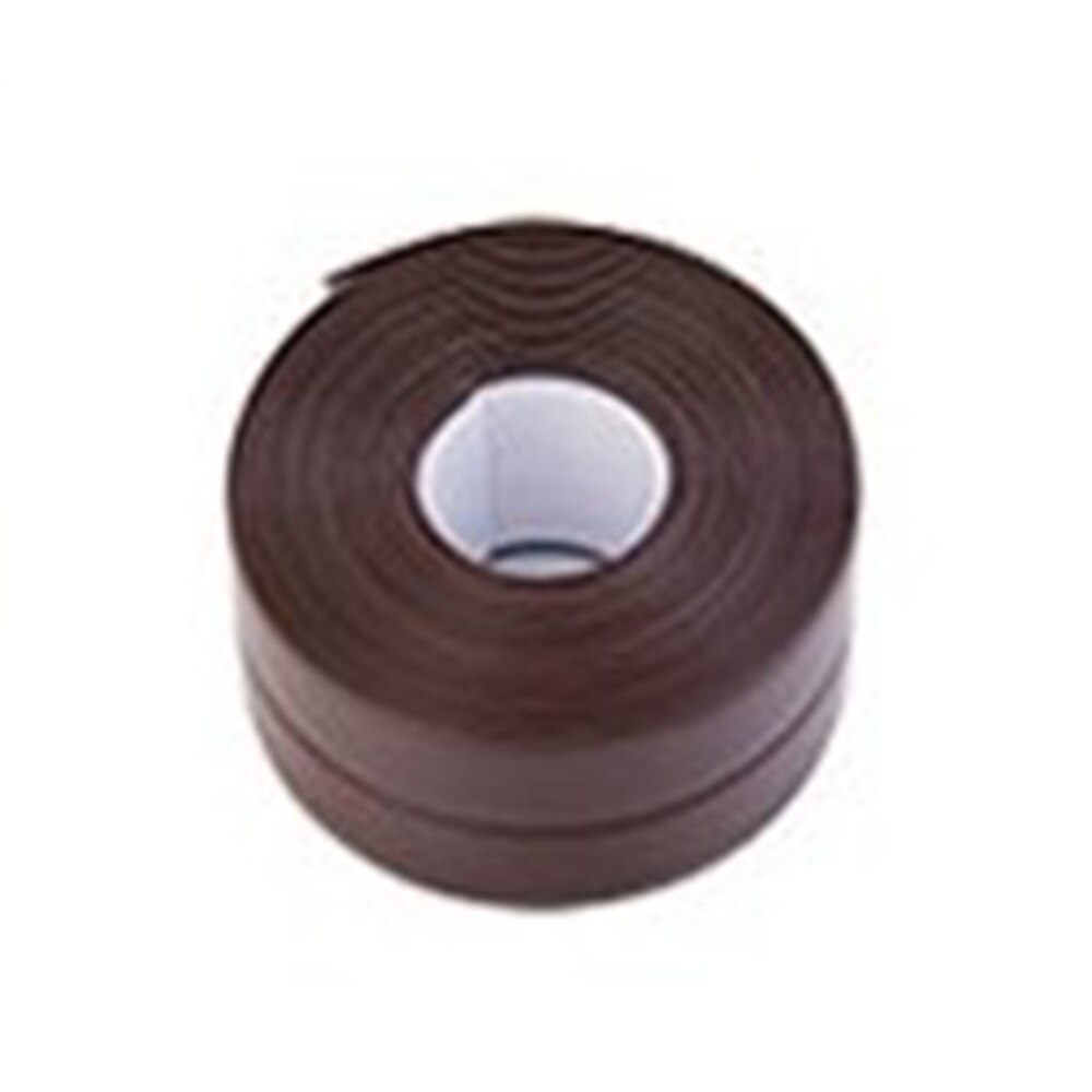 3.8x320cm PVC łazienka prysznic zlew wanna taśma uszczelniająca taśma biała wodoodporna olejoodporna samoprzylepna naklejka szkolne: Brązowy