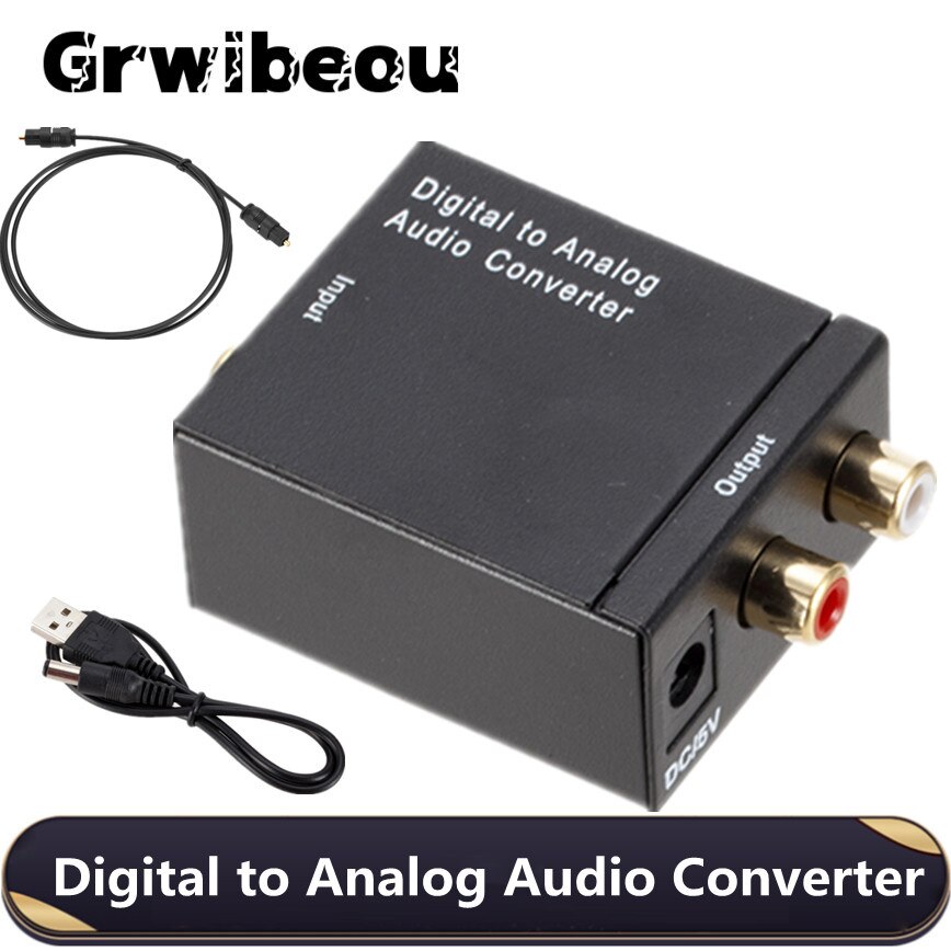 Digitaal Naar Analoog Audio Converter Digitale Optische Coax Coax Toslink Naar Analoog Rca L/R Audio Converter Adapter Versterker