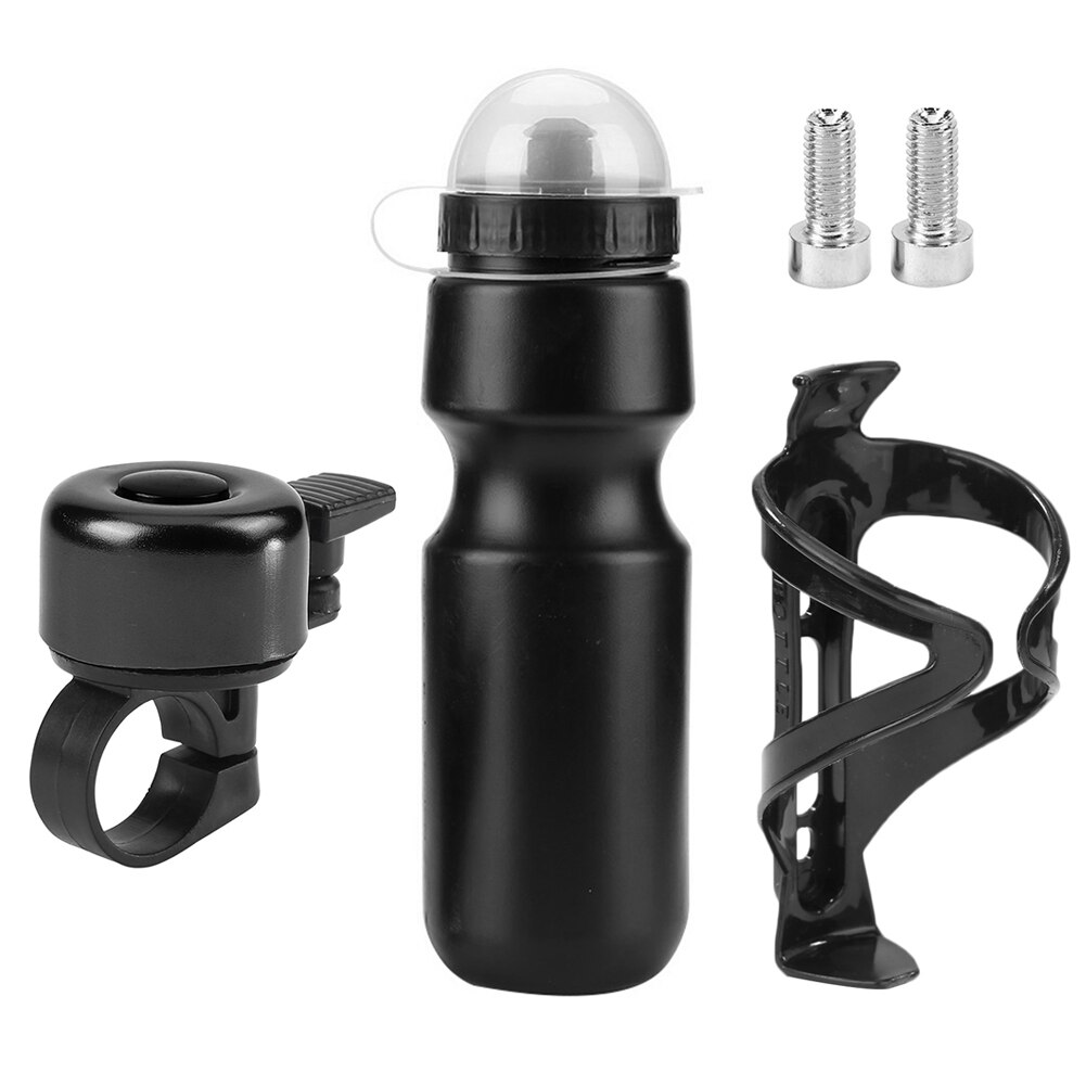 650Ml Mountainbike Fiets Water Drink Fles + Houder Kooi Schroef Buitensporten Plastic Ketel Water Fles Drinkware: 1 set