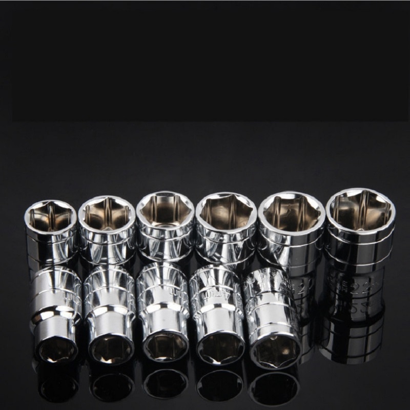 11Pcs/Set 1/2 Inch Short Socket Set CRV 10-24mm Deep Socket Adapter for Torque Ratchet Socket Wrench Spanner Repair Tool