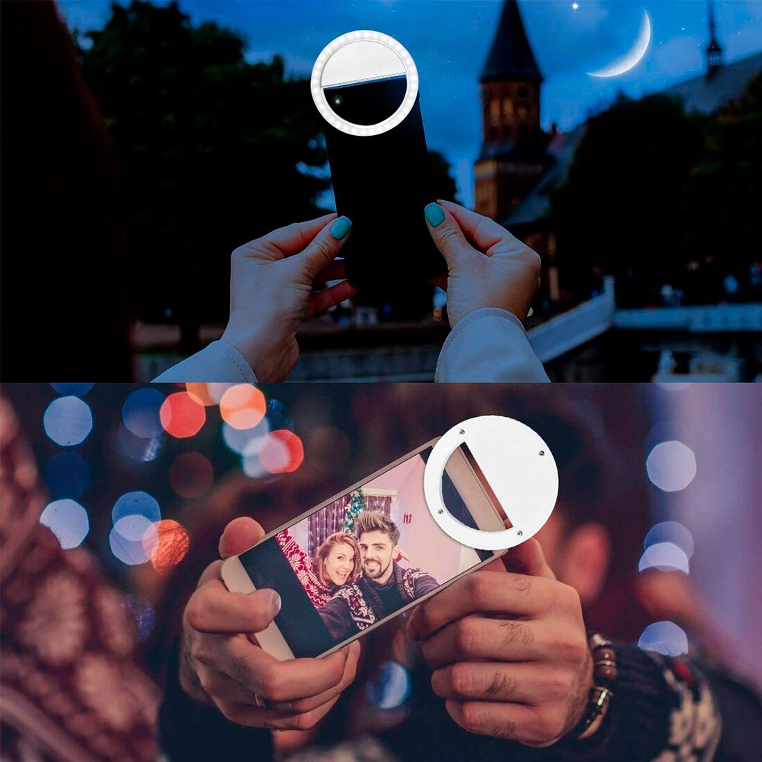 Makeup Mirror Selfie LED light Portable for Mobile Phone Light Clip Selfie LED Auto Flashlight Makeup Mirror For Smartphone