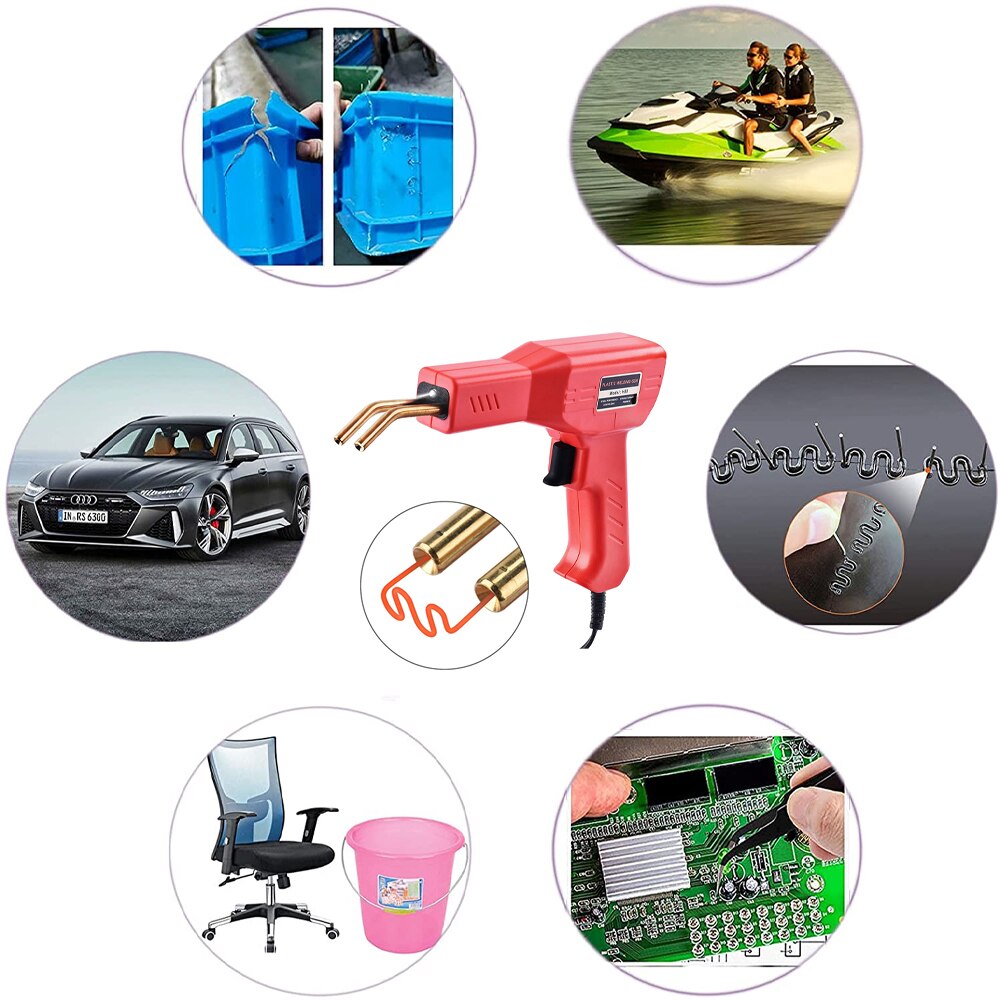 50W Handheld Plastic Welding Machine Cordless Garage Tool Thermal Stapler PVC Portable Car Repair Welding Tool