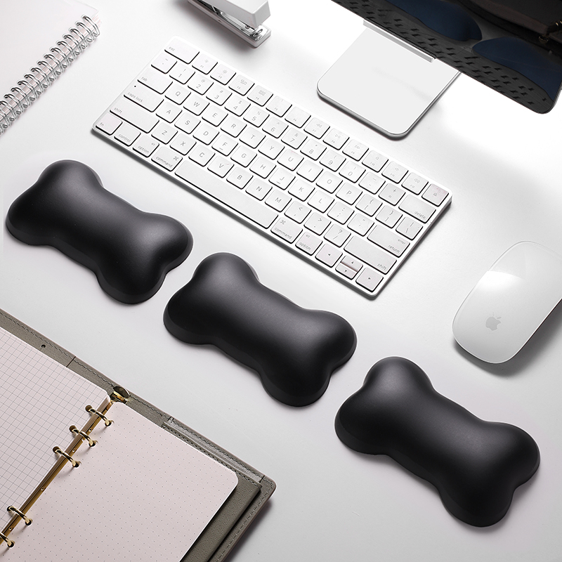 Alfombrilla de ratón bonita, soporte para reposamuñecas, alfombrilla de ratón ergonómica de silicona antideslizante para suministros de oficina, accesorios de decoración de escritorio: Caqui