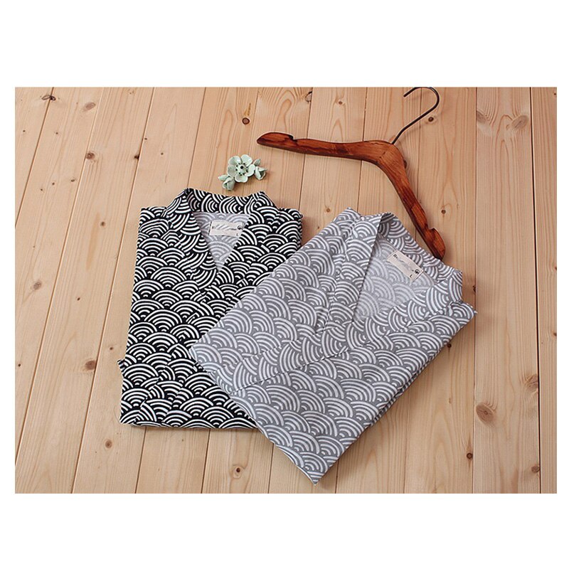 Japanse Traditionele Oude Samurai Stijl Mannen Gewaad Pyjama Zachte Losse Katoenen Linnen Badjas Kimono Hanfu Slaap Lounge Wear