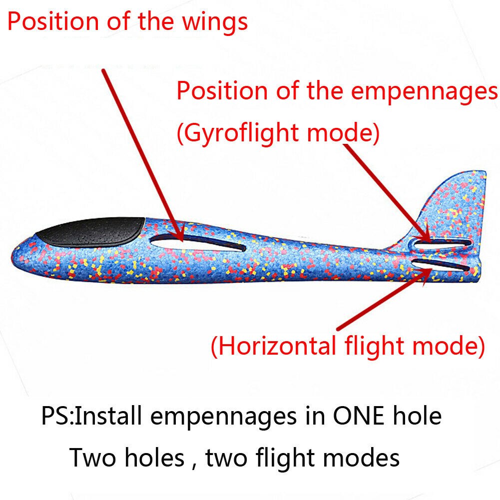 Avion à lancer à la main en mousse Epp 14*15 pouces, lancement en extérieur, planeur, jouet pour enfants,