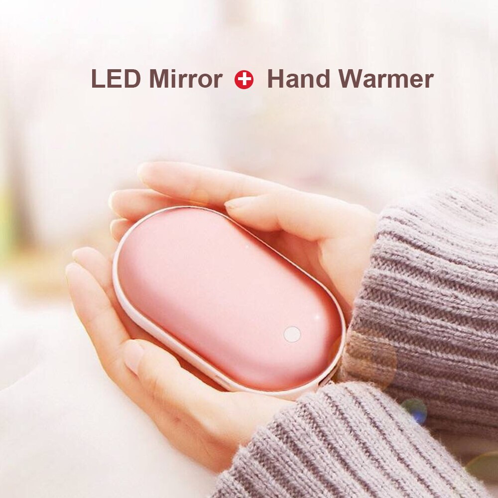 5200mAh 5V Cute USB Rechargeable Portable Battery LED Electric Hand Warmer Heater Travel Home Mini Pocket Warmer