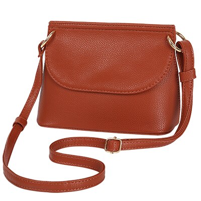 YBYT marca 2018 nova alta qualidade mulheres desembolsar saco macio casual simples de compras senhora coin bolsas ombro mensageiro sacos crossbody: Marrom