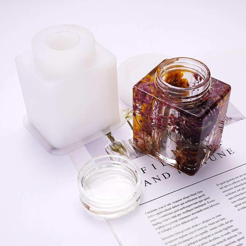 3D Bottle Silicone Mold (Hollow Inside) Trinket Box Making Resin Storage Supplies Silicone Molds for Resin Art Home Deco Mold